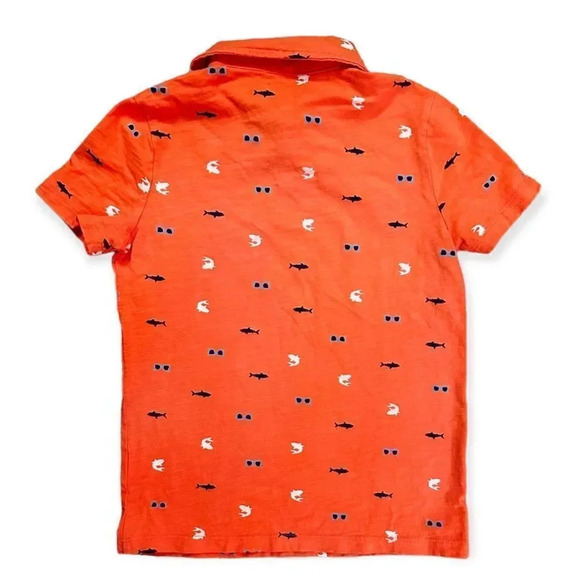 Lands’ End | Orange Cotton Polo (8) 🦈 🕶️ - Picture 3 of 4